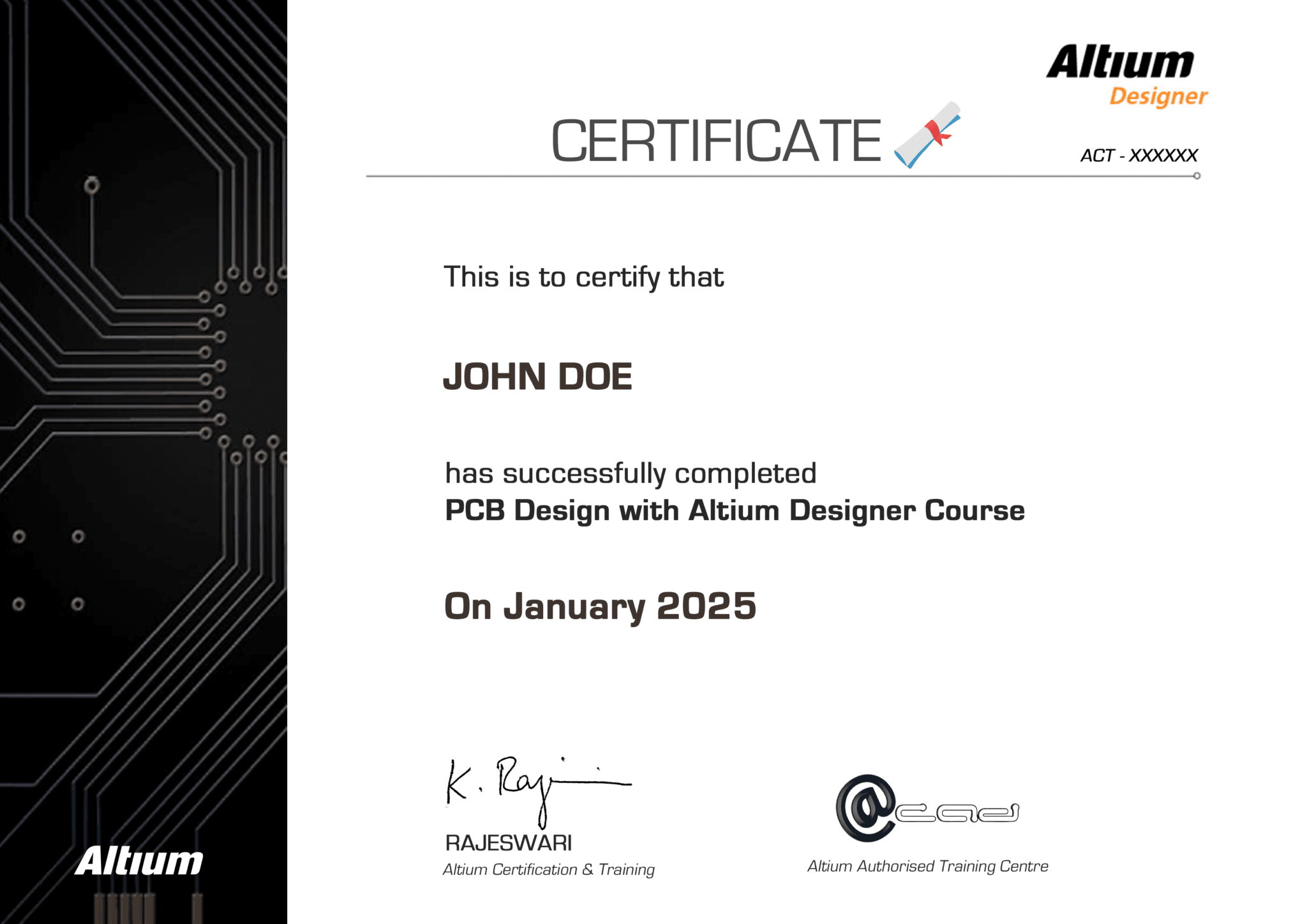 Opencert PCB Design with Altium Designer (Technical Drawing) Course - ACAD Pte Ltd