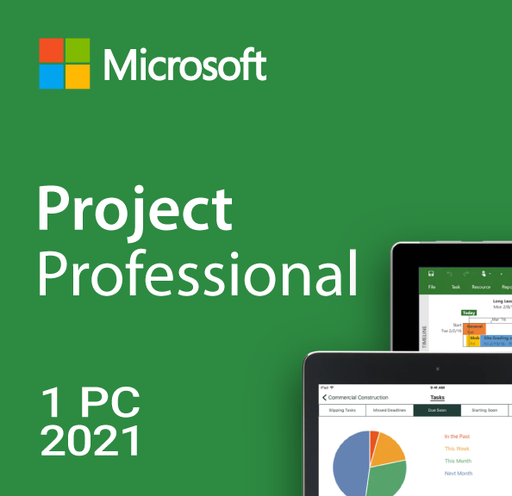 [H30-05939] Microsoft Project Pro 2021 Win All Lng PK Lic Online Download C2R NR